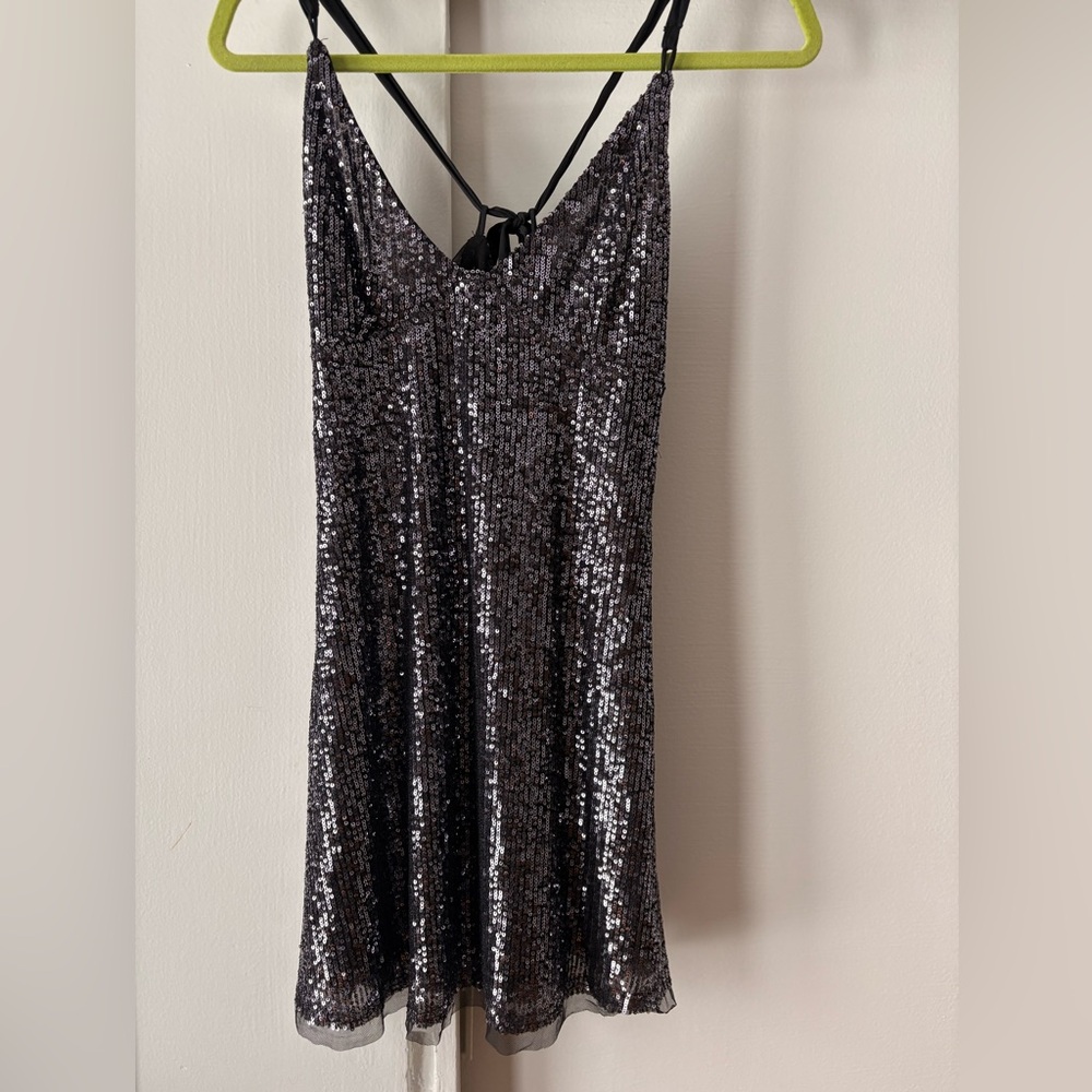 Gold Rush Black Sequin Mini From Free People